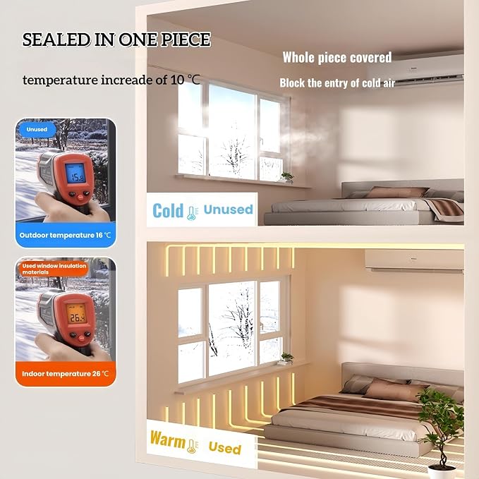 Window Insulation Kit for Winter 47''X63'' - Image 6