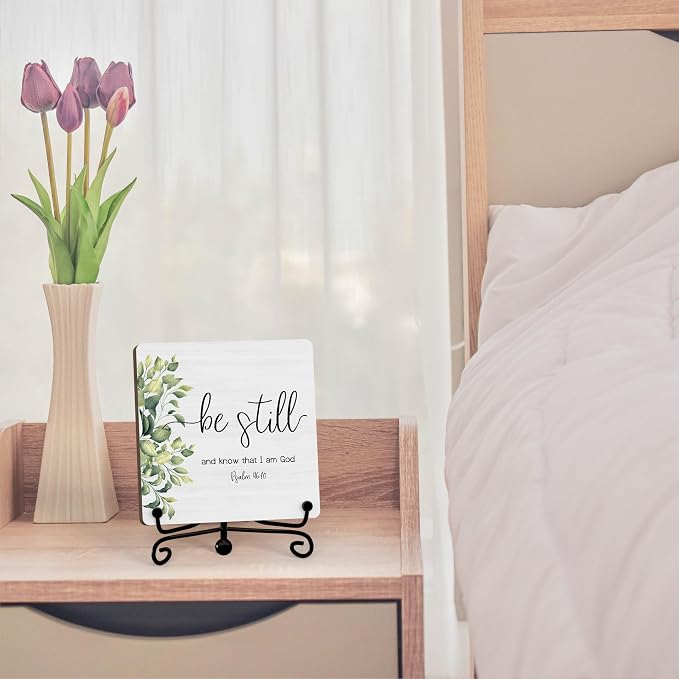 Home Decor, Farmhouse Be Still And Know That I Am God Shelf Decor - Image 3