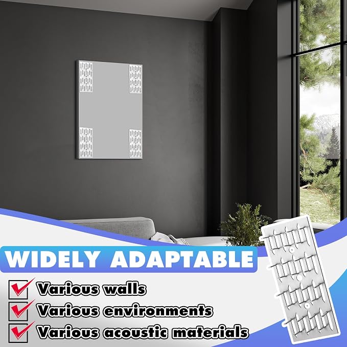 50 Pcs Blulu Impaling Clips Acoustic Panels, Drywall Repair Impaler Push-on - Image 6