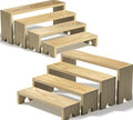 2 Set Wooden Tiered Risers Display Stands by Unknown