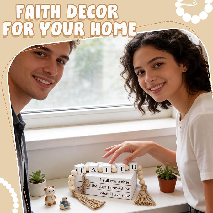 Farmhouse White Fake Decorative Books Wooden Box - Image 5