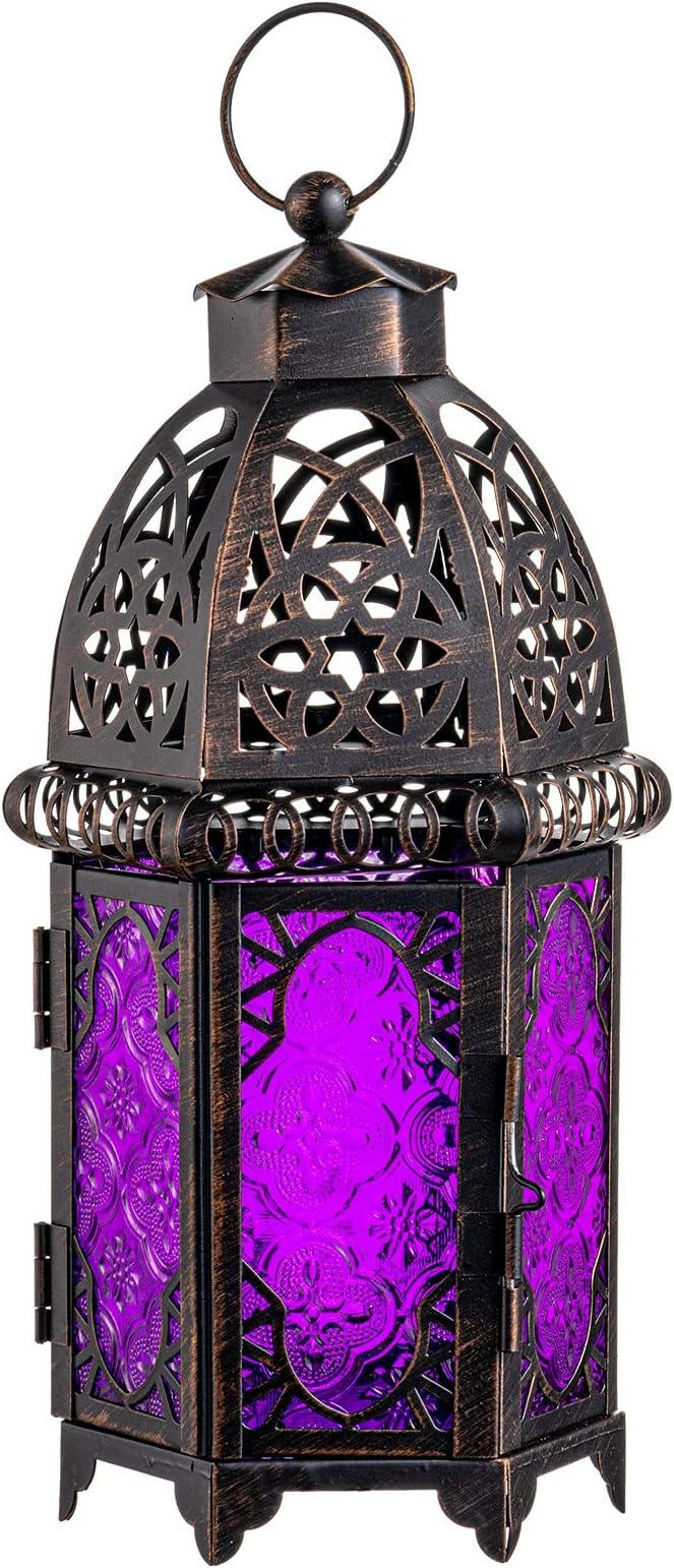 NEEDOMO Moroccan Candle Lantern, 12.8'' Hanging Lanterns Decorative Indoor by NEEDOMO-LightUpYourSpace