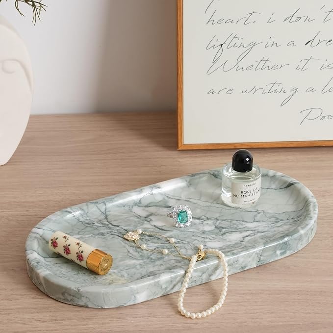 Marble Bathroom Tray for Countertop, Vanity Tray Stone Trays for Decor - Image 6