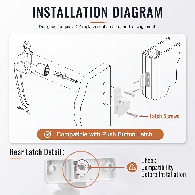 Storm and Screen Door Latch Repair Kit - Image 5
