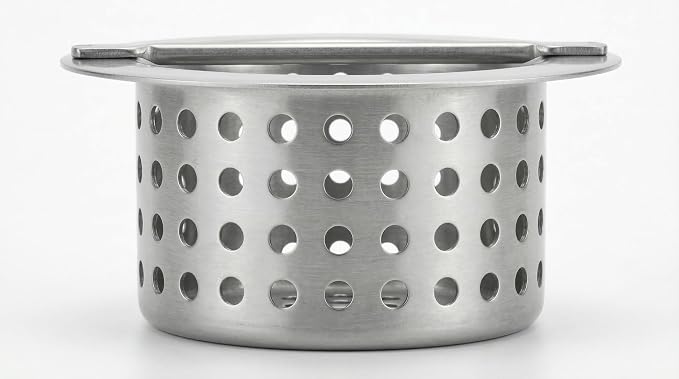 5 in. Stainless Steel Floor Trough Drain Strainer Basket - Image 5
