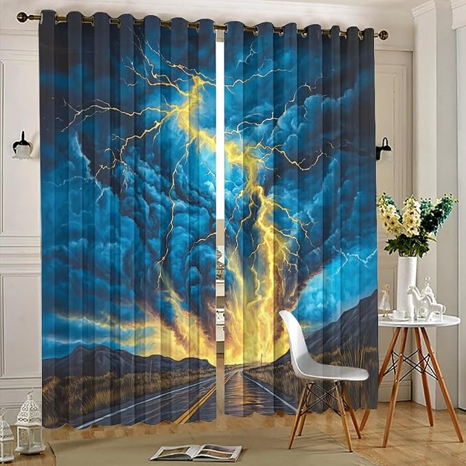 Fantasy Lightning Road Blackout Curtains - Image 5