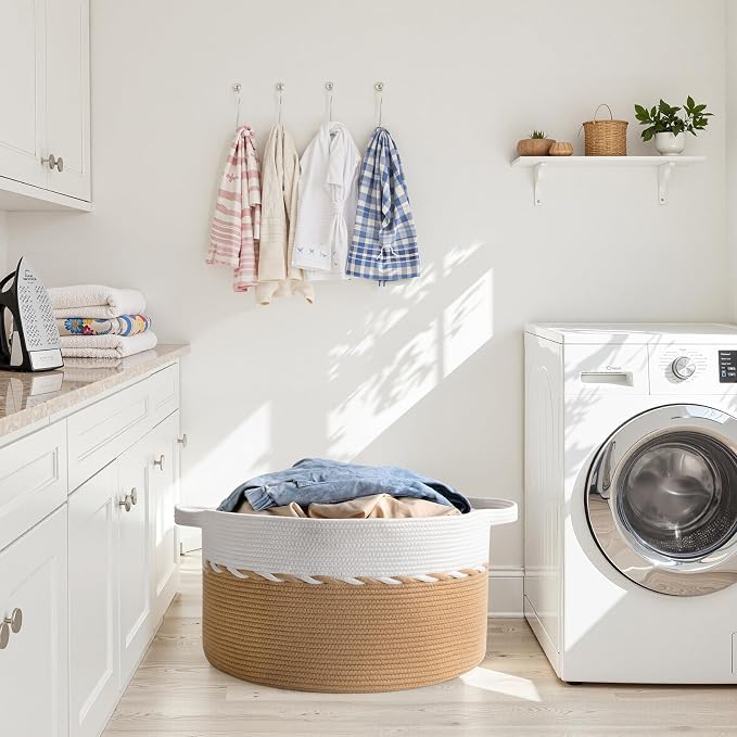 OIAHOMY 90L Extra Large Blanket Basket - Image 6