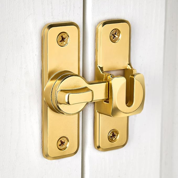 2 Pcs Gold 90/180 Degree Flip Latch, Zinc Alloy Barn Door Latch | Right Angle - Image 4
