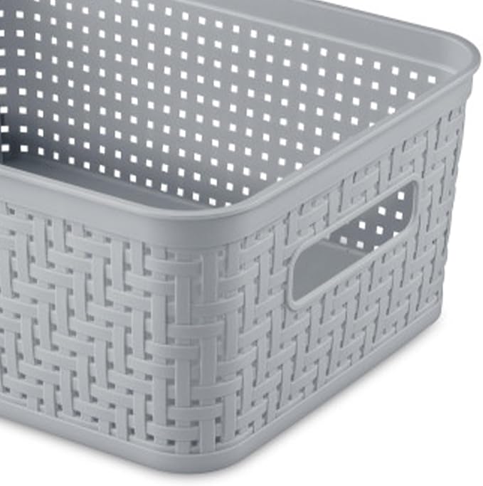 Sterilite 8 Pack Plastic Storage Bin Organization Containers, Small Baskets - Image 9