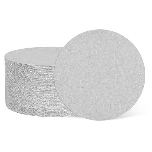 HARFINGTON 50 Pcs 6 Inch Sanding Disc 320 Grit White Aluminum Oxide | Hook and by HARFINGTON