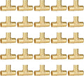 25-Pack 3/4 Inch PEX Tee Fittings | Brass by SUNGATOR