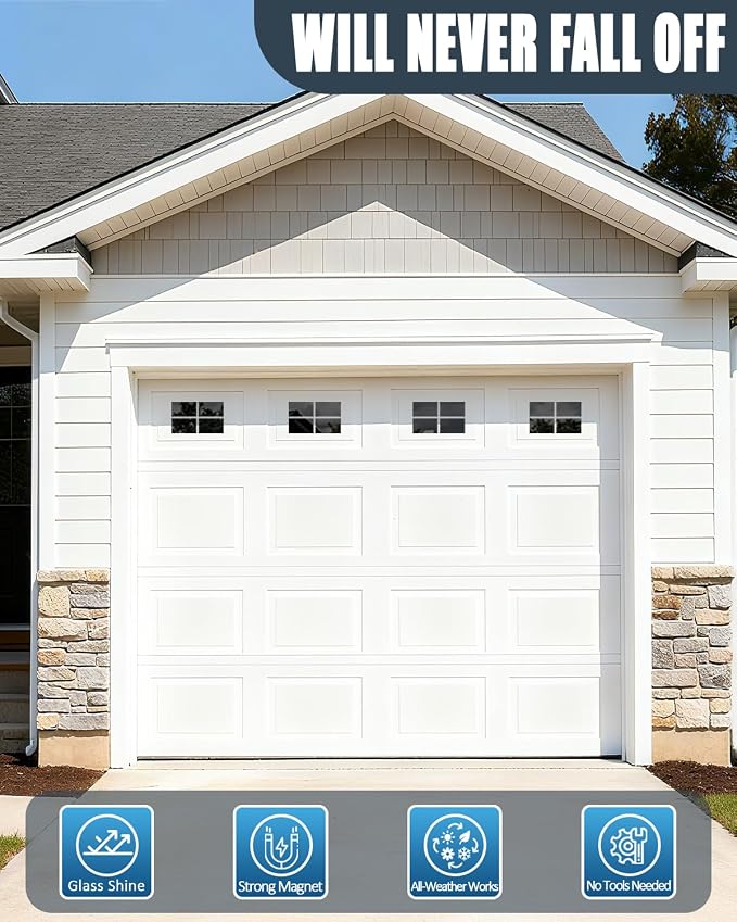 16PCS Magnetic Windows for Garage, Faux Windows kit for 1 car, 6 x 4 in | - Image 3
