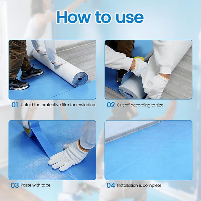 39" x 100' Heavy-Duty Temporary Floor Protection Roll - Image 5