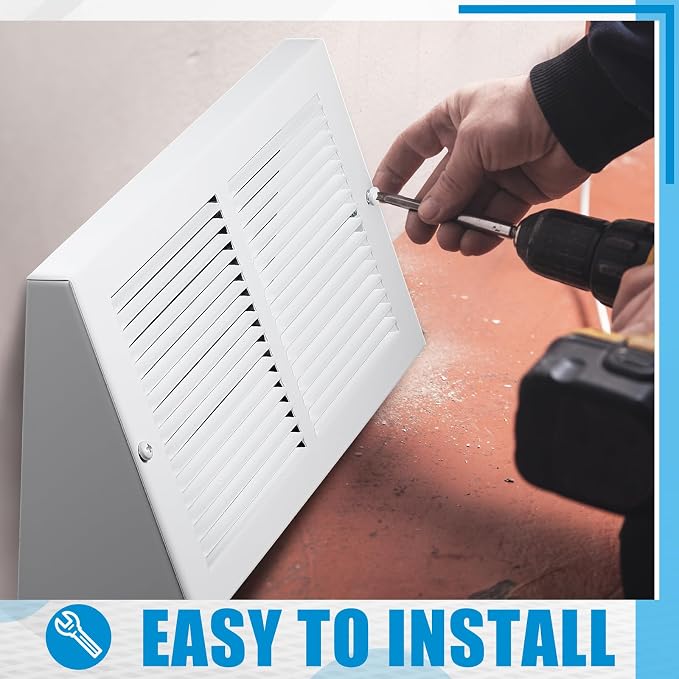 Honeydak 2 Pack Baseboard Register Vent Covers 12" x 6" Duct Opening - Image 4