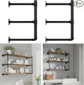 Industrial Wall Mount Pipe Shelf Brackets, Open Bookshelf Brackets by YCCO
