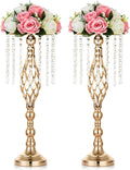 Nuptio 2 Pcs Crystal Flower Stand Wedding Centerpieces by Nuptio