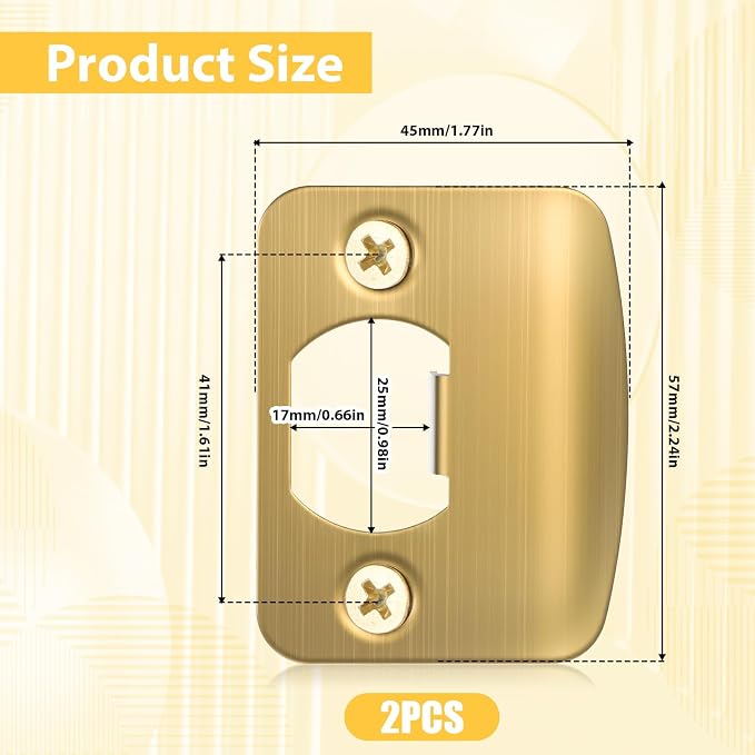 2 Pack Door Strike Plate - Image 2