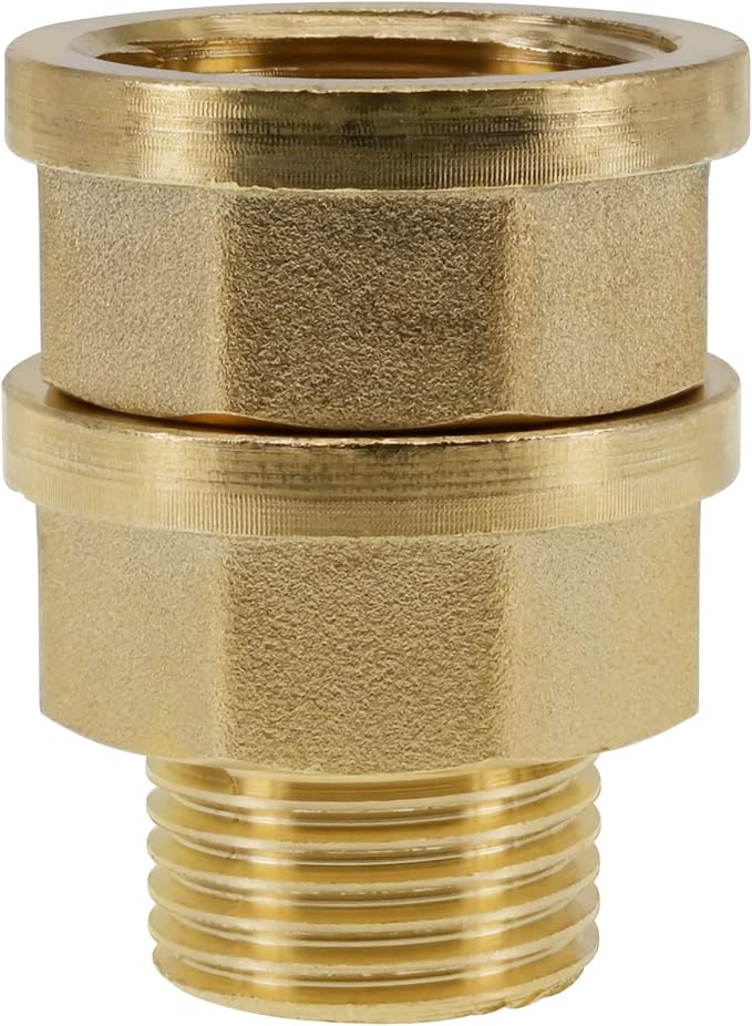2 Pack Brass Pipe Fittings, 1/2" to 3/4" Pipe Reducer Adapter Coupler, 1/2" NPT - Image 4