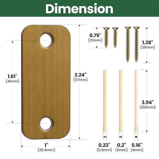 1" x 2-1/4" Door Hole Cover Plate, Stainless Steel Door Strike Filler Plate | 1 - Image 2