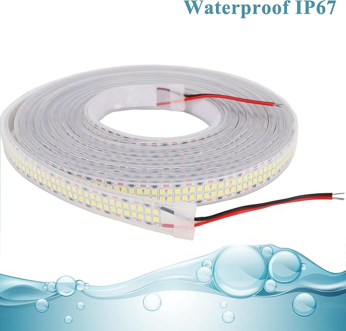 LED Strip Lights Cold White 6500K Double Row 2835 SMD DC 12V IP67 | 16.4ft/5M - Image 6