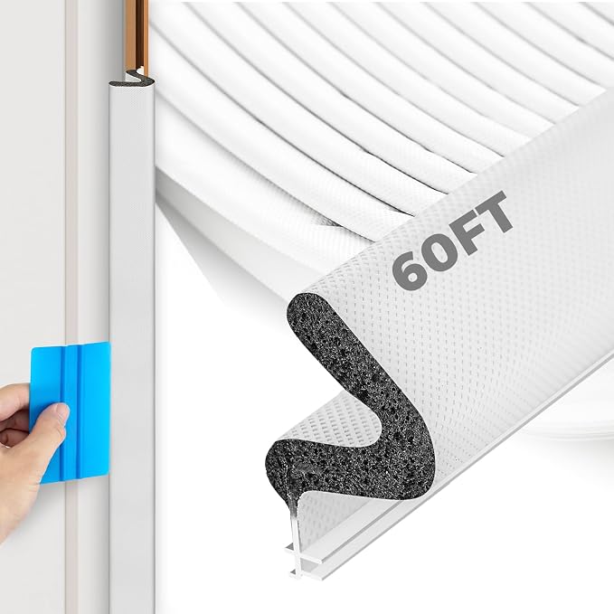 Weather Stripping Door Seal, 60 FT Kerf Foam Strip by HomeExpert