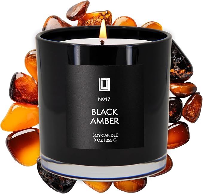Lulu Candles | Warm Amber Candle | Luxury Scented Soy Jar Candle | Hand Poured by LULUCANDLES