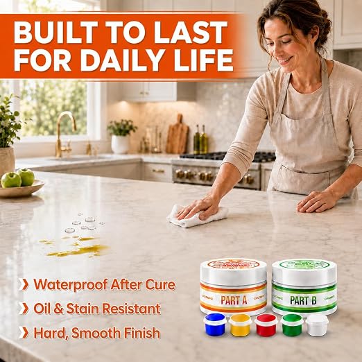 Granite Epoxy Repair Kit for Countertop, Color Match for Chips & Cracks | - Image 7