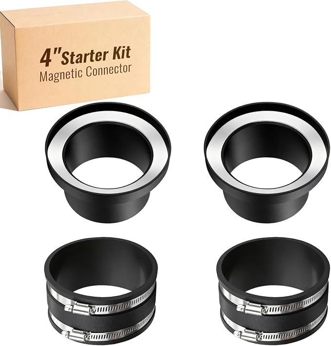 4"Magnetic Dust Collection Fittings, One-to-Many Magnetic Starter Kit, 1s by Pump