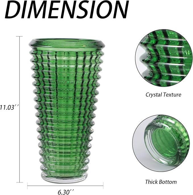 MCMCNCUIU Large Crystal Vase for Flowers, Large Glass Vases, Modern Decorative - Image 7