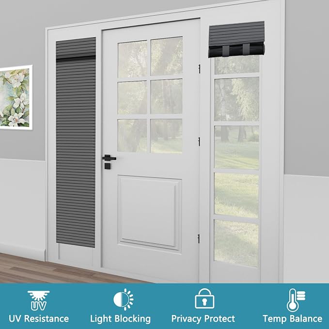 Muamar French Door Curtains Privacy Door Blind, Front Door Window Curtain - Image 7