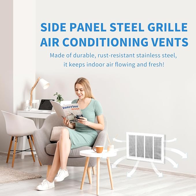 12x12 Return Air Grille, Return Air Vent Cover - Image 6