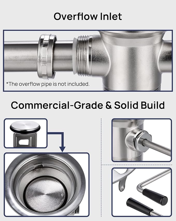 3-1/2" Commercial Sink Drain - Image 3