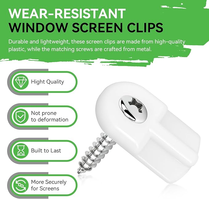 30 Pack Window Screen Clips, L 5766 Flush Window Screen Holder Clips - Image 3