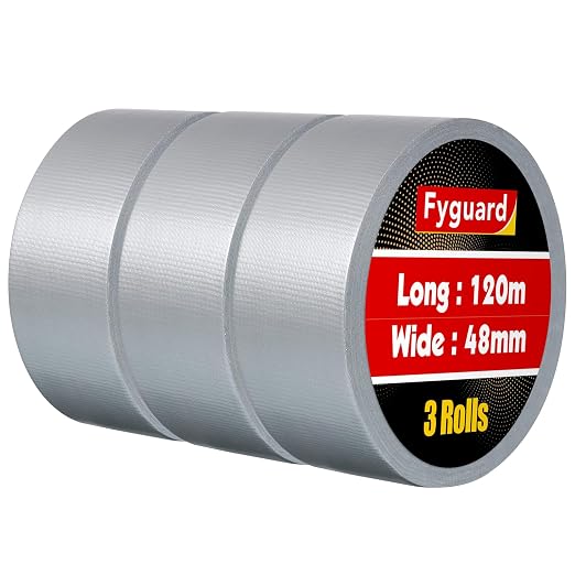 3Pack Silver Duct Tape 2IN x 132Yd Total Heavy Duty Waterproof Tape | All by Fyguard