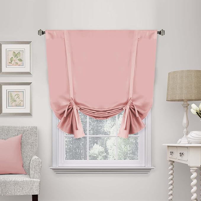 H.VERSAILTEX Blackout Tie Up Curtain Thermal Insulated Window Shade Light by HVERSAILTEX