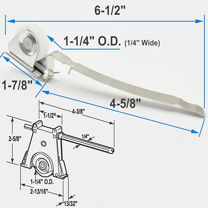 Combo Sliding Screen Door Upper + Lower Roller Assembly Fits Andersen Part - Image 2