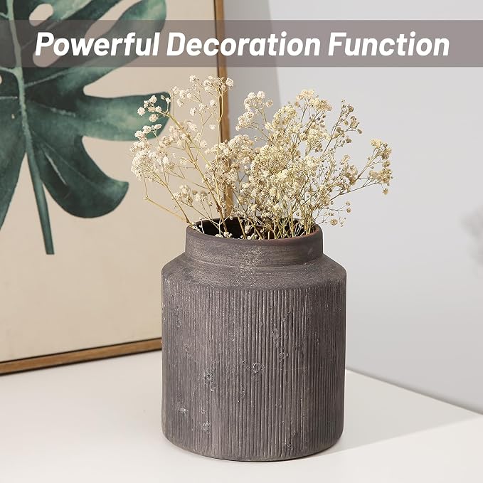 Rustic Vases for Home Decor. Ceramic Vase for Dining Table Decor. Terracotta - Image 6