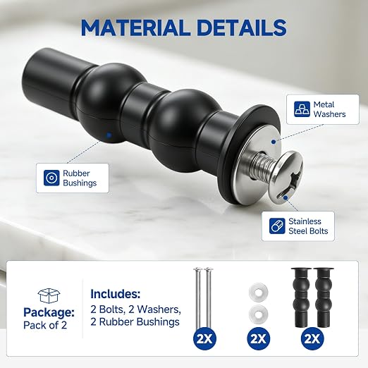 THU651 Toilet Seat Mounting Bolts Hardware Kit Compatible - Image 5