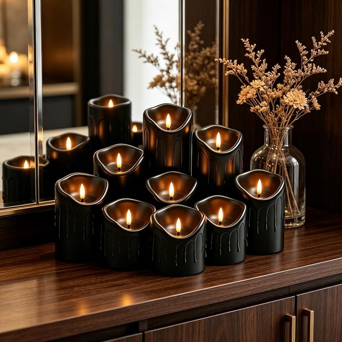 Nimiko Flameless Candles with Remote, Battery Operated Flickering Flameless - Image 4