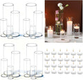 UDU Set of 16 Cylinder Glass Vases and 24 Pcs Floating Candles by Unknown