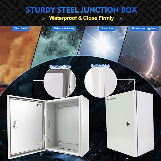Tocretoare Outdoor Electrical Box, Steel Junction Box 16 x 12 x 8'', NEMA 4X - Image 4