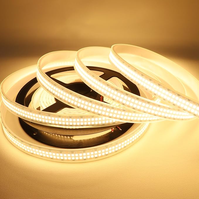 LED Strip Lights Warm White 3000K Double Row DC12V 16.4ft/5m IP67 | 2835 SMD - Image 2