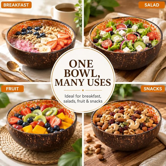 Natural Coconut Bowl Key Decorative - Image 7