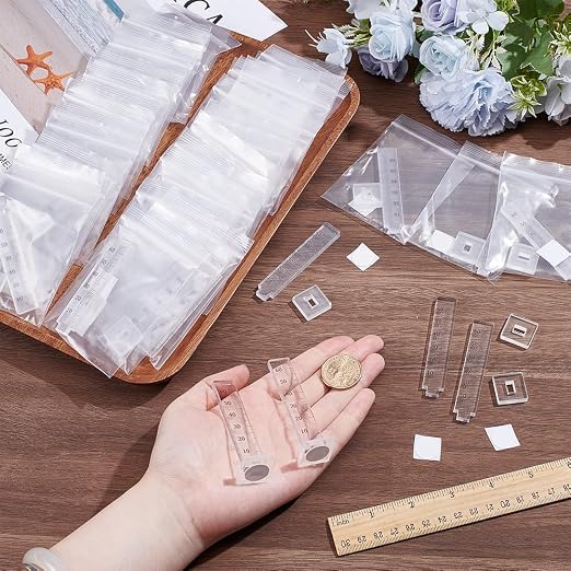 AHANDMAKER 50pcs Self Leveling Pins Tile Leveling System Kit Clear Acrylic - Image 3