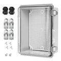 Electrical Box, IP67 Waterproof Hinged Clear Cover Stainless Steel Latch by LeMotech
