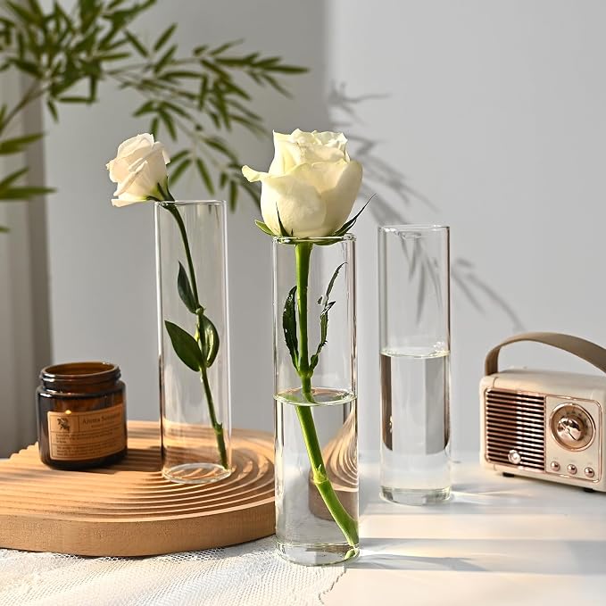 20 Pcs Glass Cylinder Bud Vases - Image 7