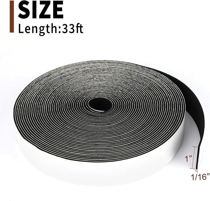 Yotache Thin Weather Stripping Door Seal 1" x1/16, 33 Ft | Close Cell Foam Tape - Image 4