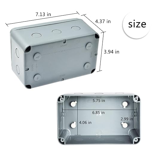Nineleaf 2 PK ABS Plastic Dustproof Waterproof IP66 Junction Box Outdoor - Image 6