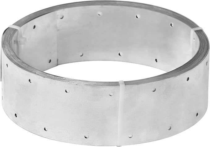 32ft Metal Strapping, 3-1/8"Width Perforated Steel Coil Strap | Hot-dip - Image 3