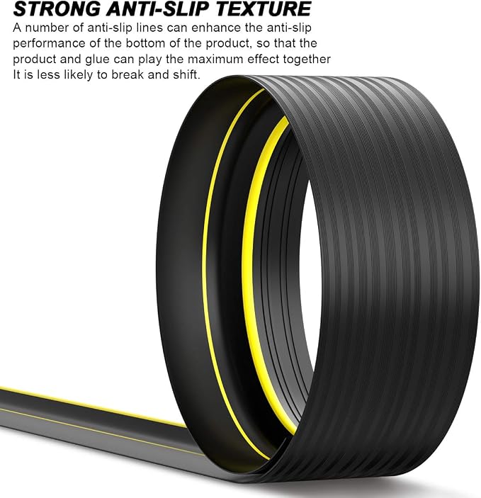 Jin&Bao Universal Garage Door Threshold Seal 12FT Rubber Strip & 1 Adhesive | - Image 3
